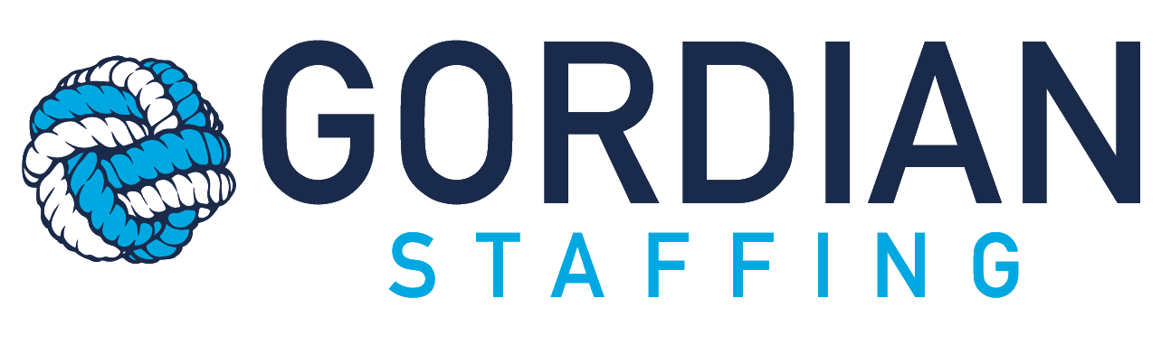 The logo for gordian staffing.